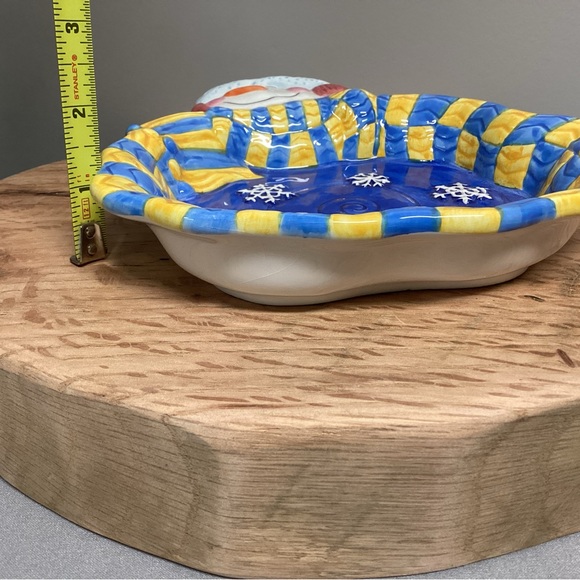 🟡 “3/$15” - WCL Christmas Snowman - Ceramic crafted Candy Bowl / Serving Dish - Picture 10 of 11